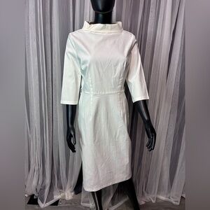 Chic 3/4 Sleeve White Dress